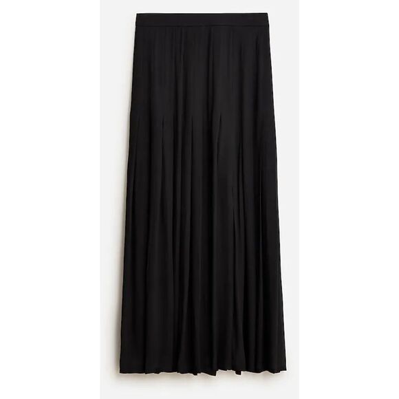 NWT J Crew Collection black pleated Maxi Skirt Lightweight Chiffon, $198 E2 - Picture 3 of 10